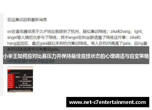 小拳王如何应对比赛压力并保持最佳竞技状态的心理调适与应变策略 小拳王如何应对比赛压力并保持最佳竞技状态的心理调适与应变策略